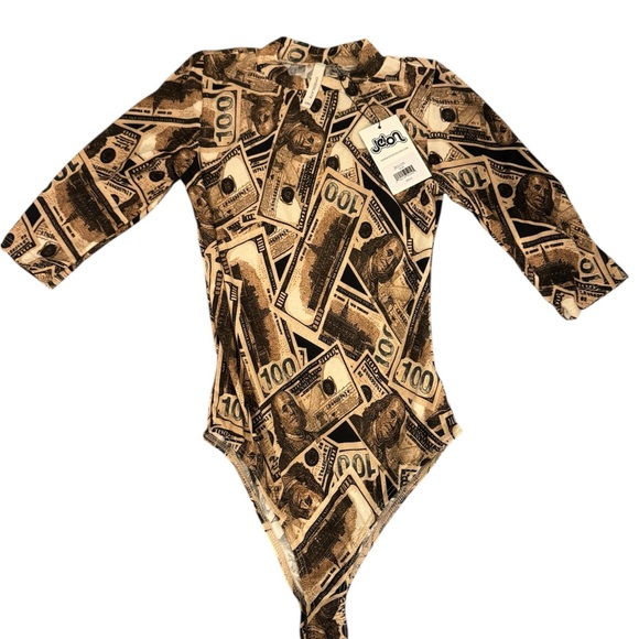 Money Print Bodysuit - NWT - Picture 1 of 3